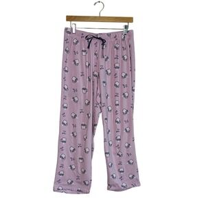 LIFE IS GOOD Women Medium Pink Hot Cocoa Pajama‎ Bottoms Sleep Pants Cozy